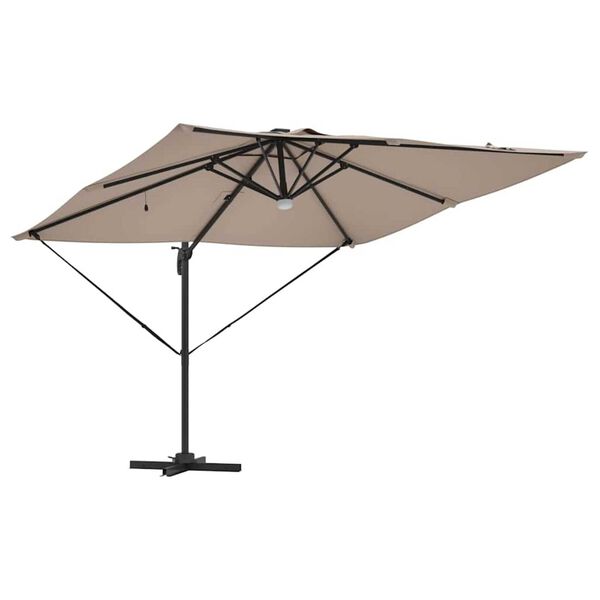 vidaXL Roma Parasol Taupe 286 x 285 x 270 cm Aluminium en Polyester
