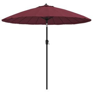 vidaXL Parasol met aluminium paal 270 cm bordeauxrood