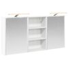 vidaXL Badkamerkastenset 3 st Wit 126 x 16 x 62.5 cm Bewerkt hout