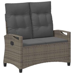 vidaXL Tuinbank met kussen Grijs en Donkergrijs 105 x 60 x 112 cm