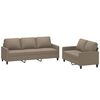 vidaXL 2-delige Loungeset met kussens stof taupe