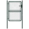 vidaXL Tuinpoort staal 100x125 cm groen