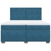 vidaXL Boxspring met matras fluweel blauw 200x200 cm