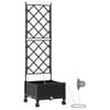 vidaXL Tuin Pot met Irrigatie en Wielen Zwart 40 x 40 x 132 cm PP