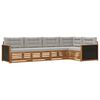 vidaXL Buiten bankenset 5 st Naturel en lichtgrijs Polyester