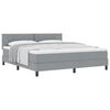 vidaXL Boxspringbed met matras Lichtgrijs 180 x 200 cm Stof