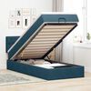 vidaXL Ottoman bed met matras en LED's 90x200cm fluweel donkerblauw