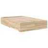 vidaXL Bedframe met lade met opslag Bruin 120 x 190 cm Bewerkt hout