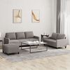 vidaXL 3-delige Loungeset met kussens stof taupe