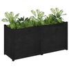 vidaXL Plantenbak 150x50x70 cm massief grenenhout zwart