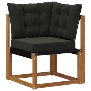vidaXL Buiten Hoek Sofa Massief acaciahout en Textilene Stof Naturel