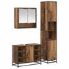 vidaXL Badkamermeubelset met plank 3 pcs Oud Hout Bewerkt hout
