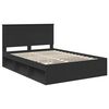 vidaXL Bedframe met hoofdeinde Zwart 140 x 200 cm Massief grenenhout