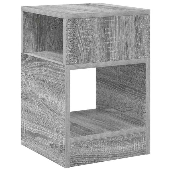 vidaXL Bijzettafel Grijs Sonoma 30,5 x 30 x 45 cm Bewerkt hout