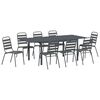 vidaXL Tuin eettafelset 9 st Antraciet Poedercoating staal