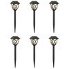 vidaXL Buitenzonne-lampen met grondpin 6 st Warmwit 42 cm PP