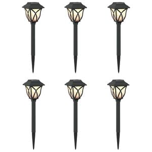 vidaXL Buitenzonne-lampen met grondpin 6 st Warmwit 42 cm PP