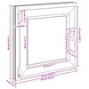 Kelderraam RISOR Wit 50 x 50 cm PVC en glas