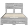 vidaXL Bedframe met lade met hoofdeinde met opslag Bewerkt hout