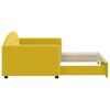 vidaXL Slaapbank met onderschuifbed 90x200 cm fluweel geel