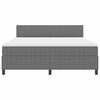 vidaXL Boxspringbed Lichtgrijs en wit. 180 x 200 cm Katoen Stof