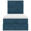 vidaXL Ottoman bed met matrassen 80x200cm fluweel donkerblauw