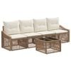 vidaXL Tuinbankenset 5 st Beige poly rattan