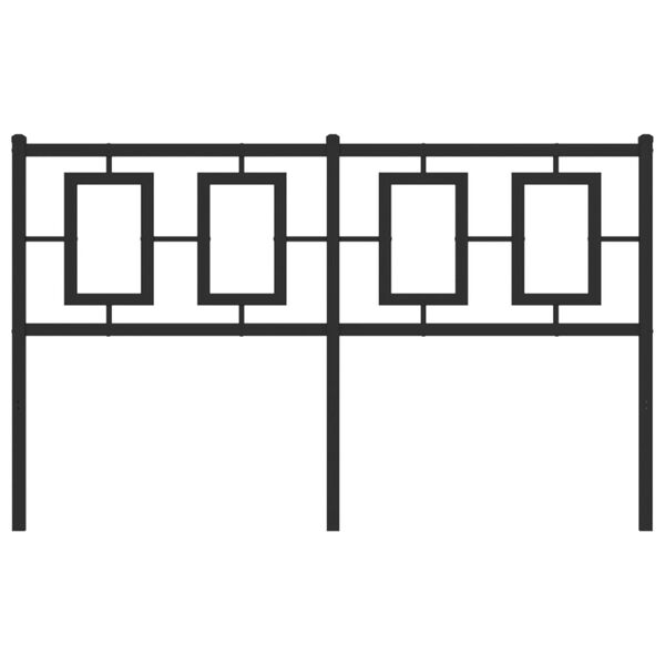vidaXL Vervangend hoofdbord 140 cm metaal zwart