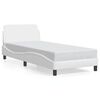 vidaXL Bedframe "Dover" kunstleer wit 90x190 cm