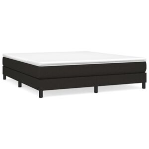 vidaXL Boxspring bed stof zwart 180x200 cm