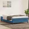 vidaXL Boxspring met matras fluweel donkerblauw 160x210 cm