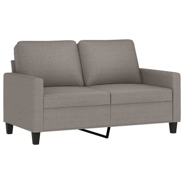 vidaXL 3-delige Loungeset met kussens stof taupe