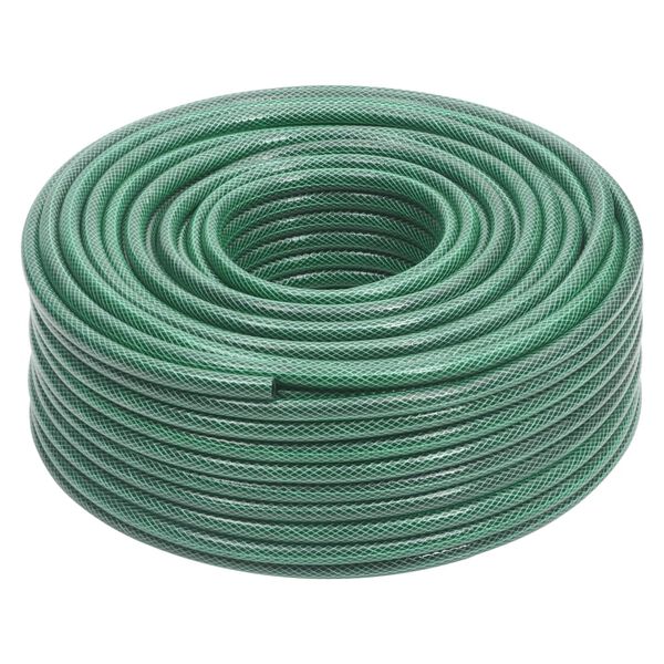 vidaXL Tuinslang met koppelingsset 0,5'' 100 m PVC groen