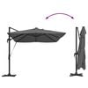 vidaXL Parasol Antraciet 352 x 251 x 265 cm Polyester en Aluminium