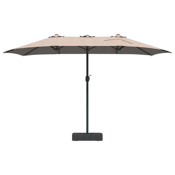vidaXL Tuinparasol Taupe 385 x 209 x 244 cm Polyester