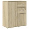 vidaXL Dressoirs 2 st 60x31x70 cm bewerkt hout sonoma eikenkleurig