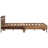 vidaXL Bedframe met hoofdeinde Oudhout 140 x 200 cm Bewerkt hout