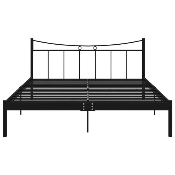 vidaXL Bedframe metaal zwart 160x200 cm