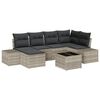 vidaXL Tuin Sofa Set 6 st Lichtgrijs poly rattan