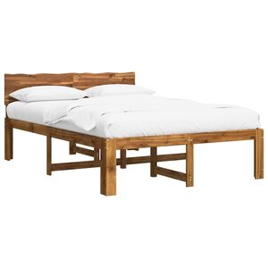 vidaXL Tweepersoonsbed met hoofdeinde ROSTOCK Naturel 135 x 190 cm