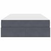 vidaXL Opbergbed met matras Donkergrijs 120 x 200 cm Fluweel