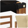 vidaXL Buiten bankenset met kussen 8 pcs Natuurlijk en Beige