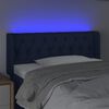 vidaXL Hoofdbord LED 103x16x78/88 cm stof blauw