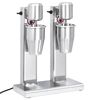 vidaXL Milkshake mixer met dubbele bekers roestvrij staal 2 L