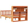 vidaXL Bed met boekenkast zonder matras grenenhout wasbruin 135x190 cm