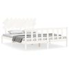 vidaXL Bedframe zonder matras massief grenenhout wit 160x200 cm