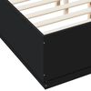 vidaXL Bedframe met LED-verlichting bewerkt hout zwart 140x190 cm