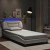vidaXL Bedframe met LED zonder matras "Hvar" wit 100x203 cm