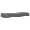 vidaXL Plantenbak 373x140x36 cm gegalvaniseerd staal grijs
