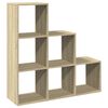 vidaXL Kamerscherm / boekenkast 3-laags 99x29x99 cm hout sonoma eiken